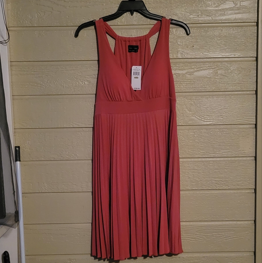 Rose Pleated Maxi Cocktail Dress